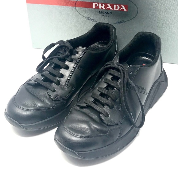 Prada Vitelli Plume Low Top Sneakers - Picture 4 of 10